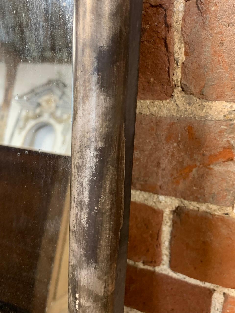 XIXe siècle Miroir de Bistro français en argent du 19ème siècle en vente