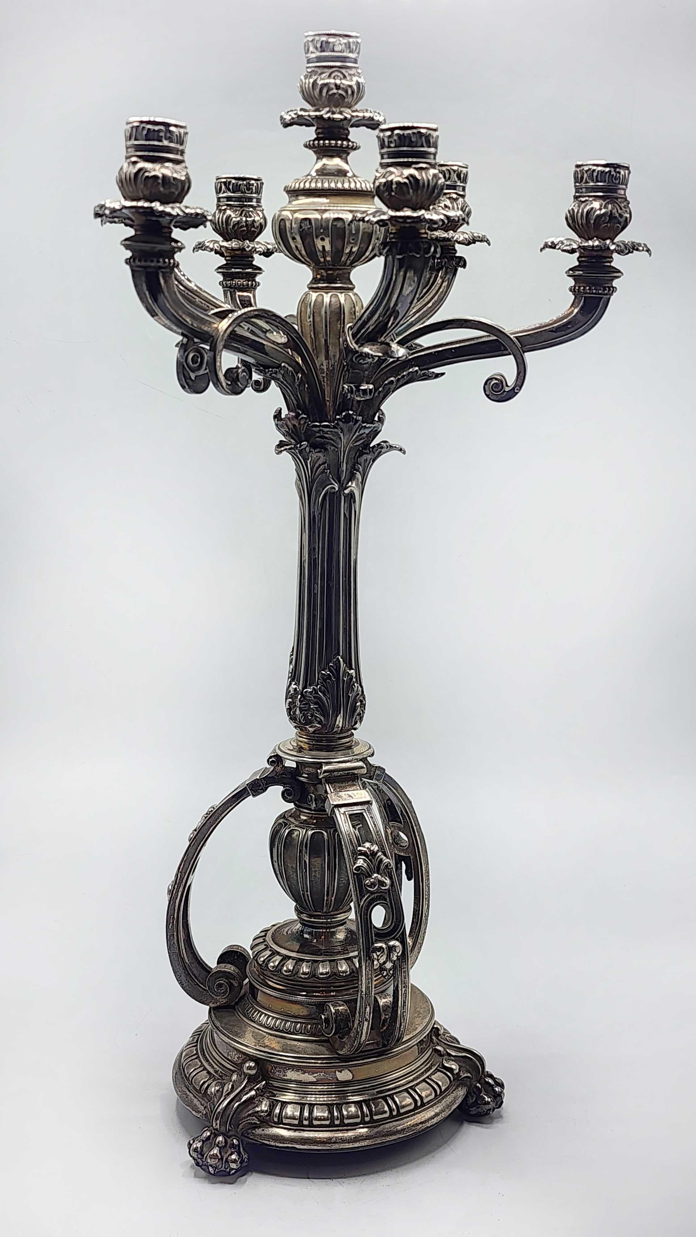 Francese Candelieri d'argento francesi del XIX secolo in vendita