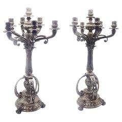 19th Century French Silver Candlesticks