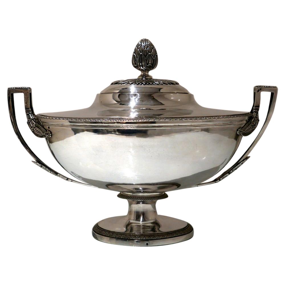 19th Century French Silver Empire Soup Tureen Paris circa 1820 Sixte-Simon Rion