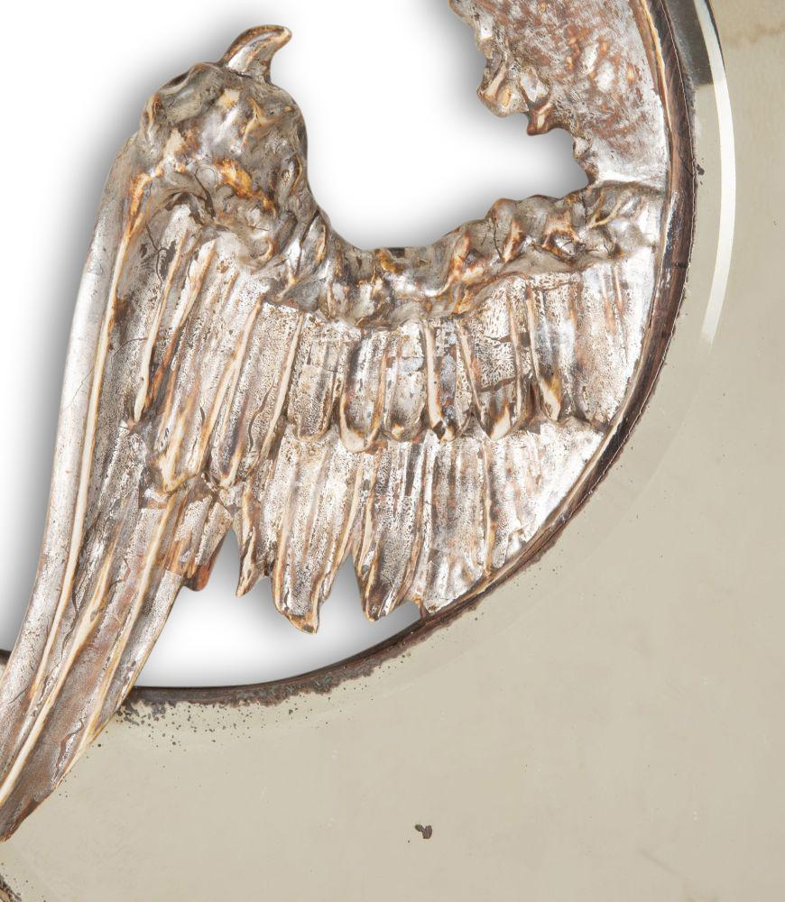 Country Miroir en forme de dragon sculpté en argent et en vermeil du XIXe siècle en vente