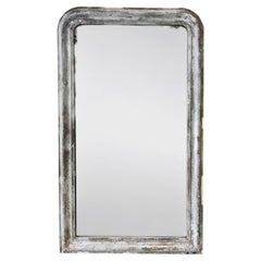 19th Century French Silver Gilt Frame Wall Mirror