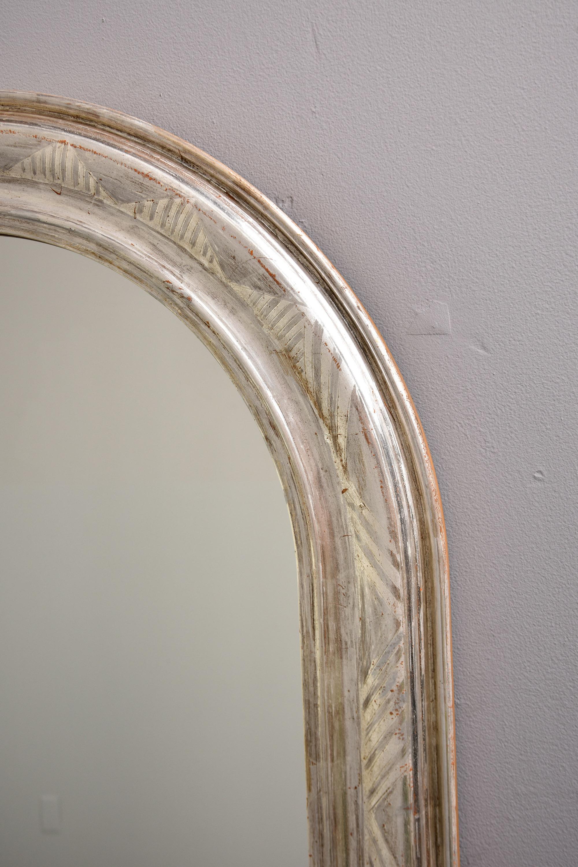 Francese Specchio francese del XIX secolo in argento dorato Louis Philippe in vendita