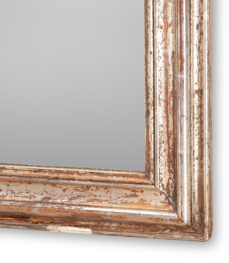 Francese Specchio francese del XIX secolo in argento dorato Louis Philippe in vendita