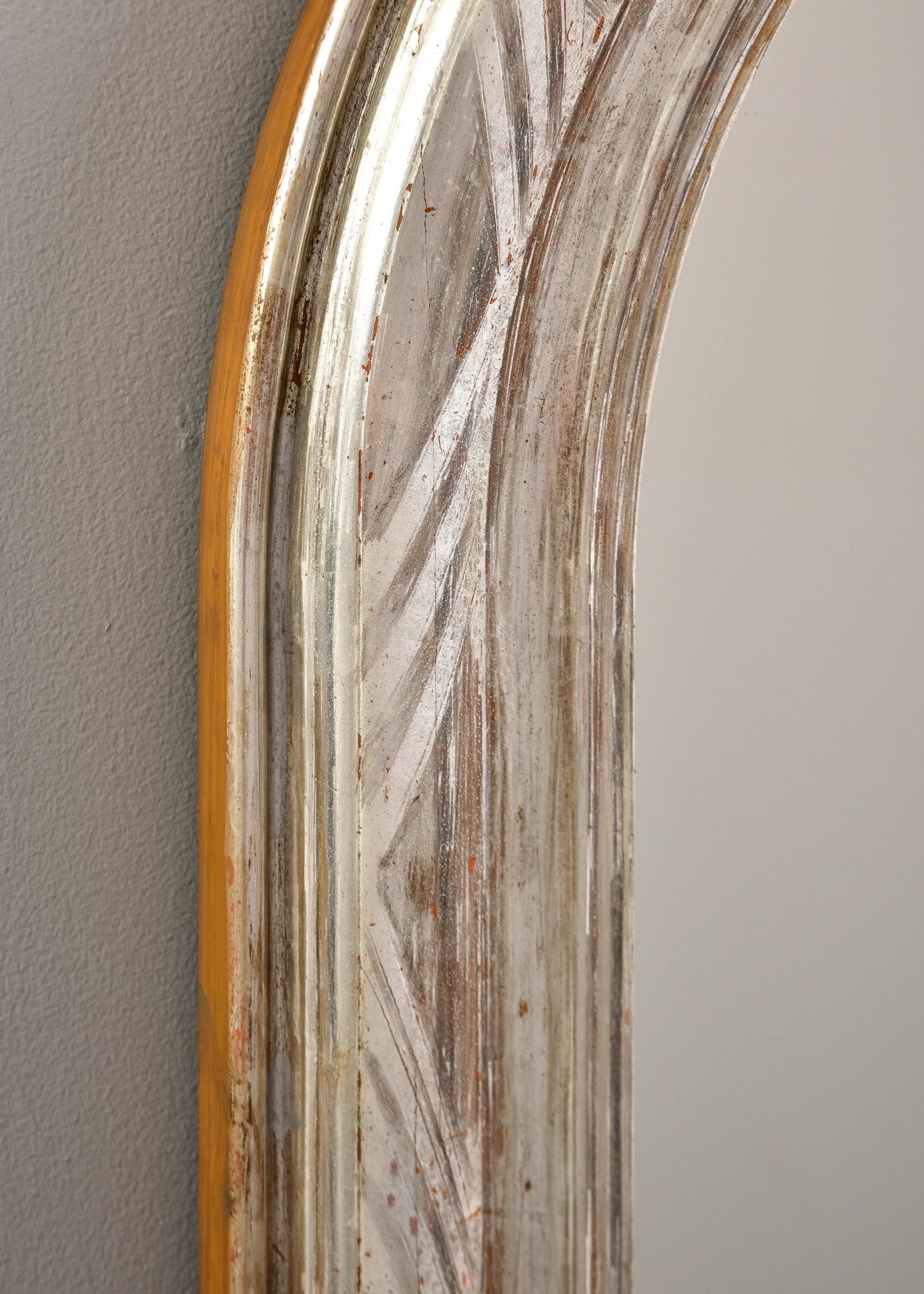 Specchio francese del XIX secolo in argento dorato Louis Philippe in vendita 4
