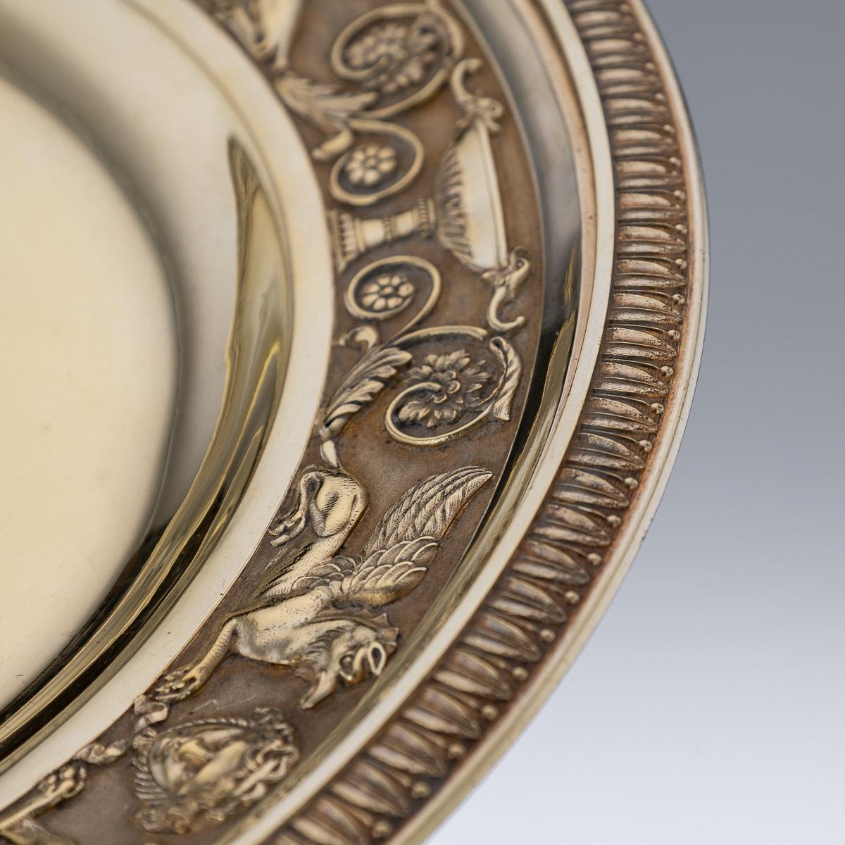 19th Century French Silver-Gilt Pair of Dishes, Odiot, circa 1890 For Sale 7