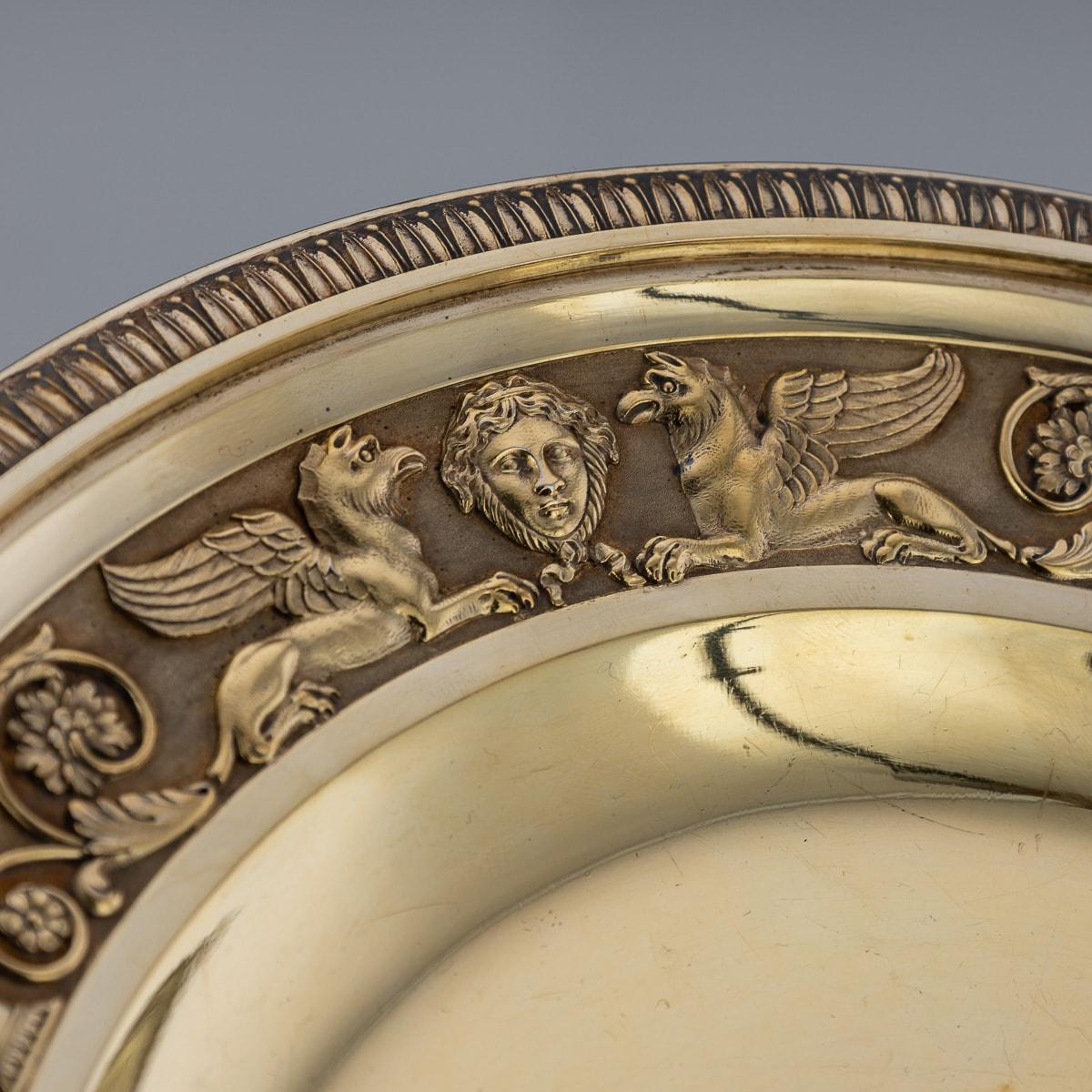 19th Century French Silver-Gilt Pair of Dishes, Odiot, circa 1890 For Sale 3
