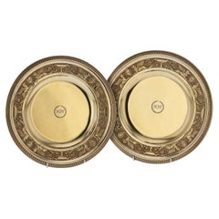 19th Century French Silver-Gilt Pair of Dishes, Odiot, circa 1890