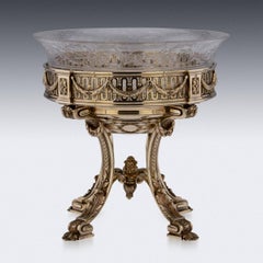 Französisches vergoldetes Silber-Set von sechs Kompottschalen, Boin-Taburet, 19. Jahrhundert, um 1890