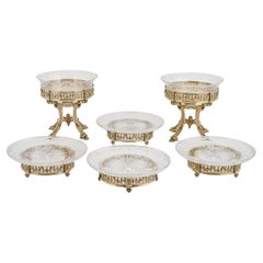Antique 19th Century French Silver Gilt Set Of Six Comports, Boin-Taburet, c.1890