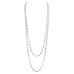 19th Century French Silver Guard Chain