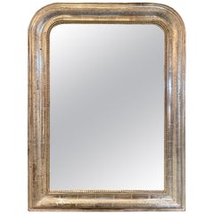 19th Century French Silver Leaf Louis Philippe Mirror