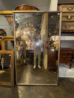 19th Century French Silver Leaf Louis Philippe Transitional Mirror