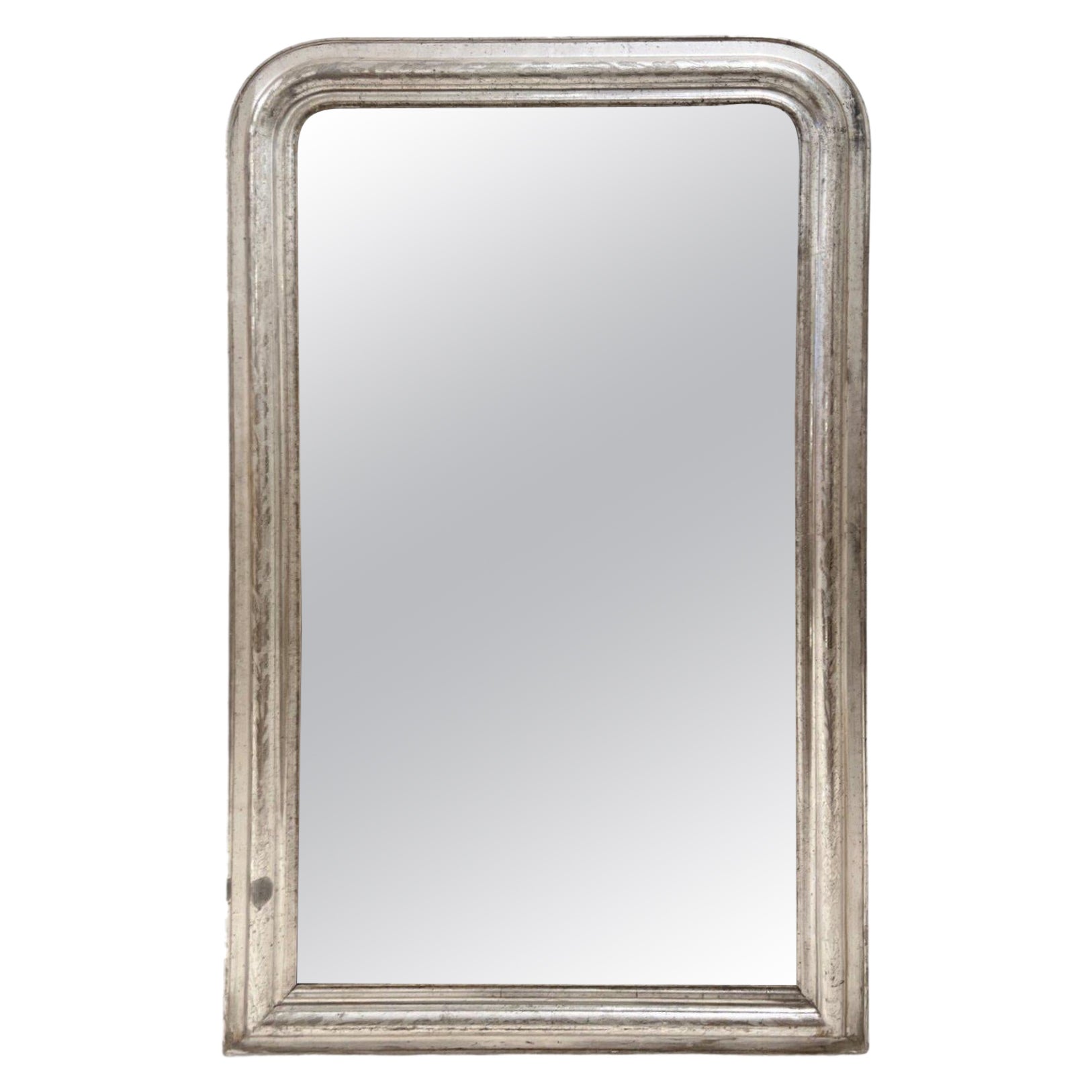 19th Century French Silver Louis Philippe Large Mirror For Sale
