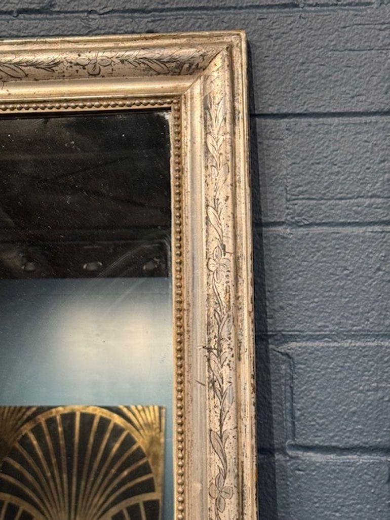 Französischer Louis Philippe-Spiegel aus Silber des 19. im Zustand „Gut“ im Angebot in Dallas, TX