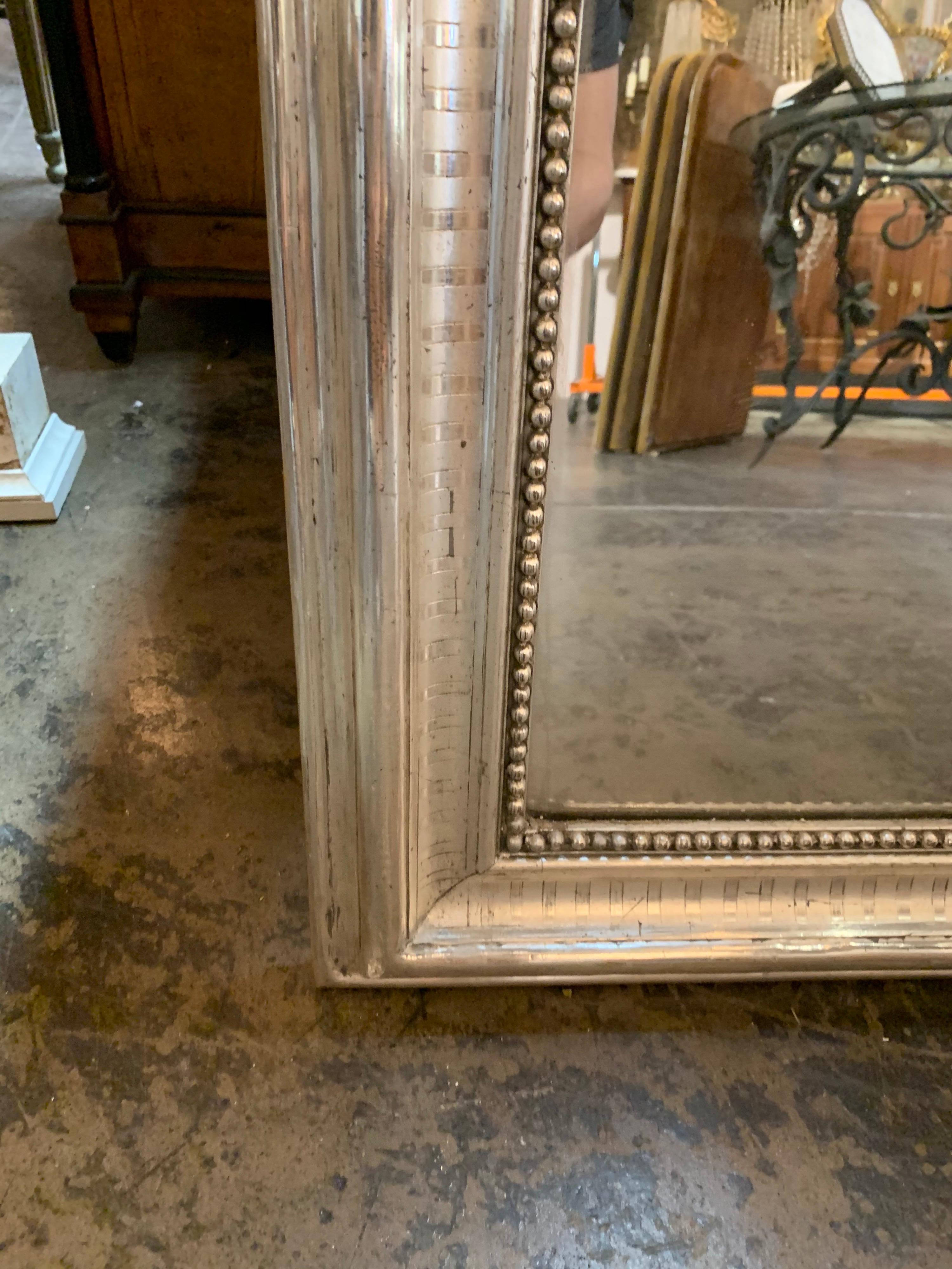 Wood 19th Century French Silver Louis Philippe Mirror