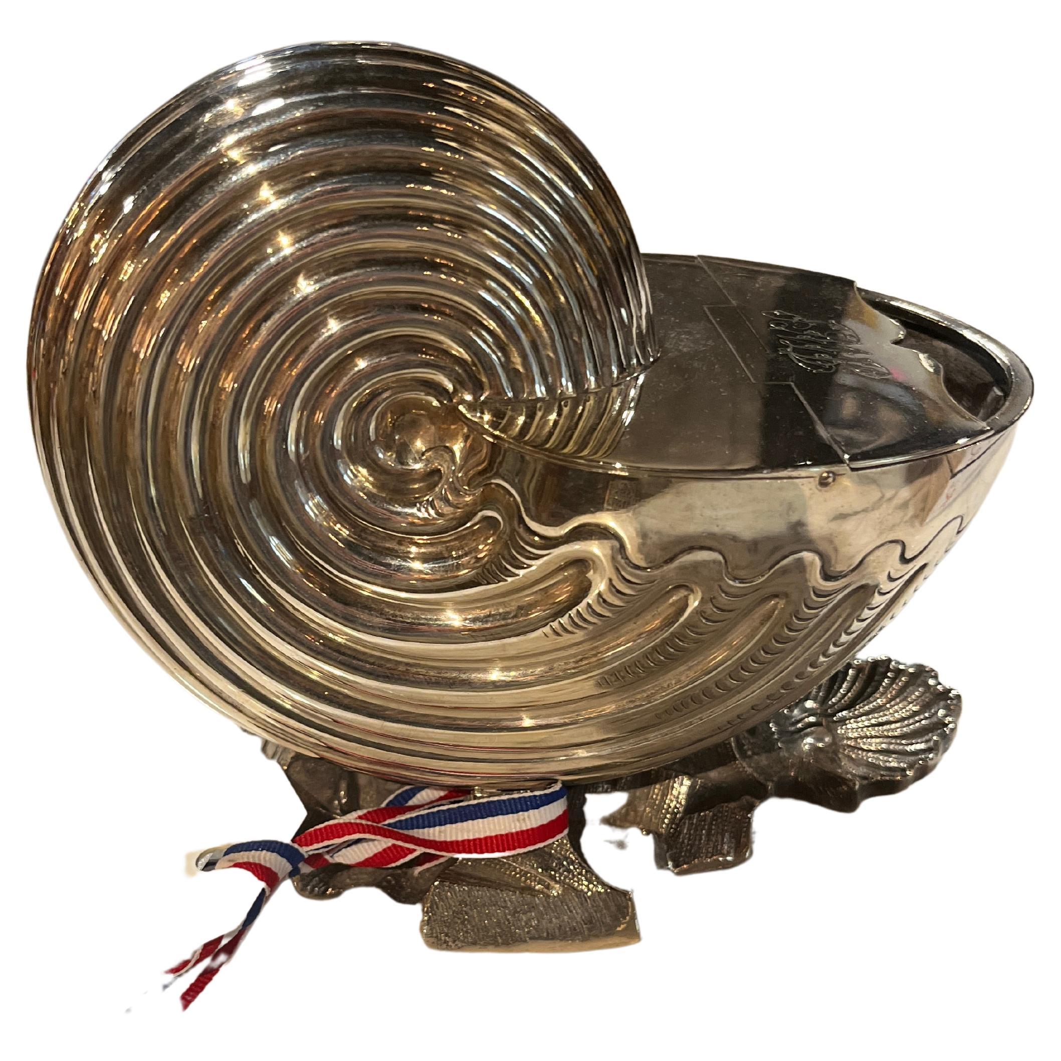 Chauffe-cuillère en métal argenté français du 19e siècle