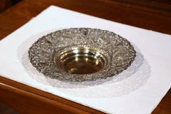 19th Century French Silver-Plated Repoussé Serving Basket