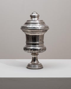19th Century French Silver Plated Goblet With Lid