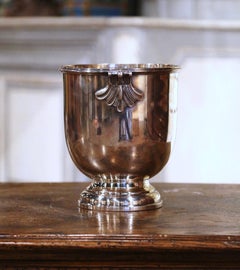 19th Century French Silver Plated over Brass Champagne or Wine Cooler Bucket