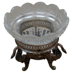 19th Century French Silver Salt Cellar with Three Swan-Shaped Legs