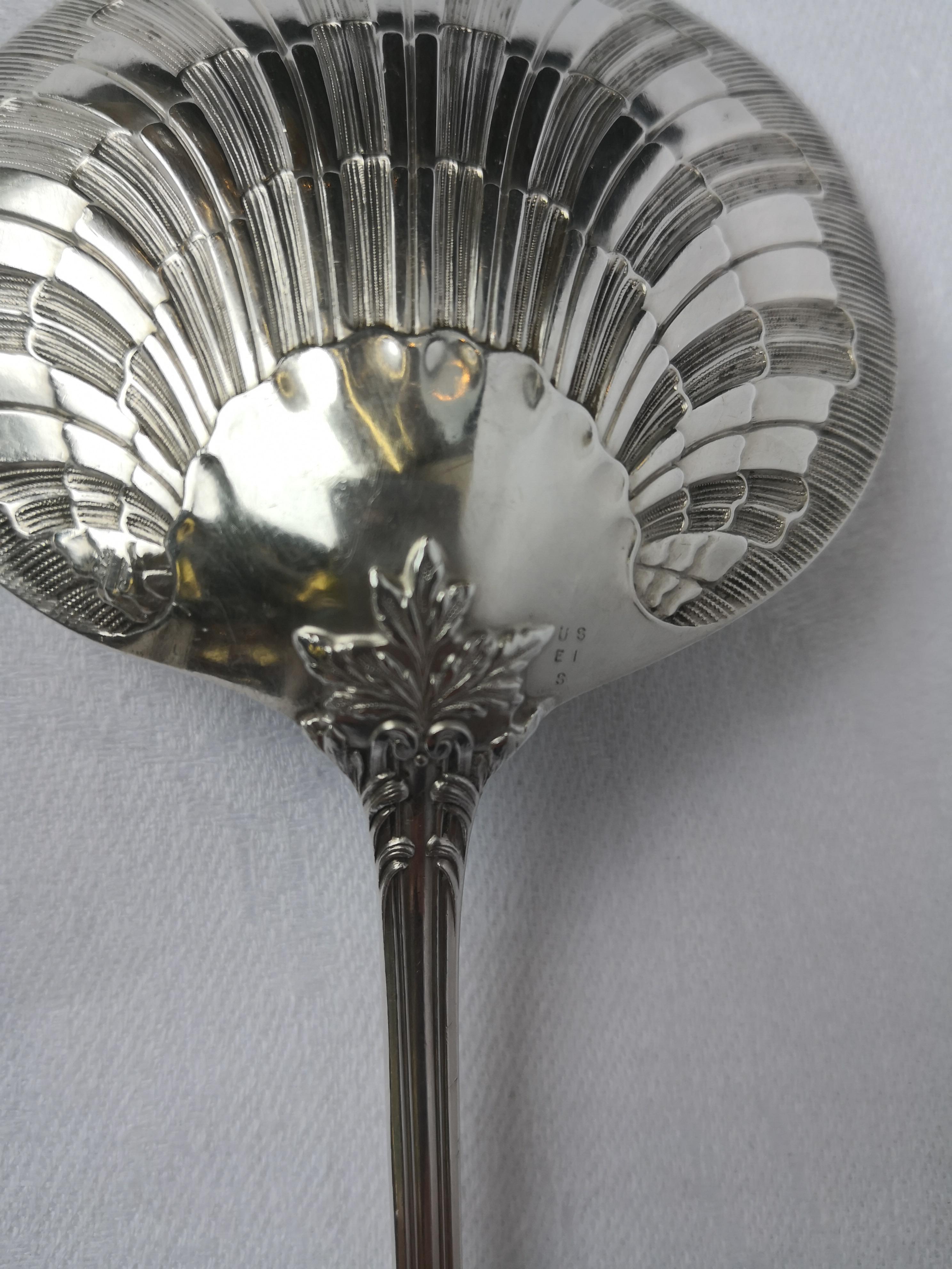 Belle Époque 19th Century French Silver Serving Spoon Tallois