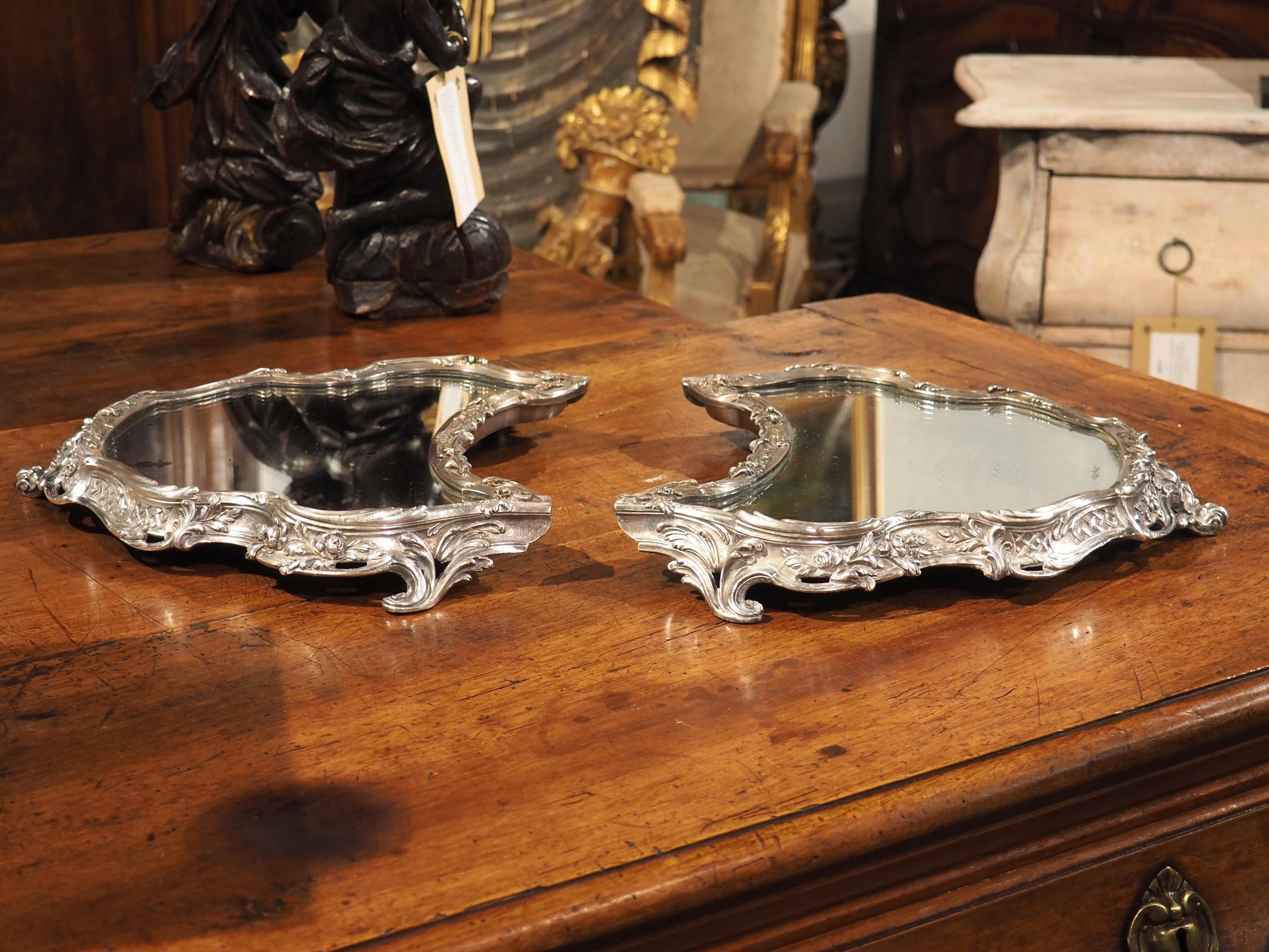 19th Century French Silvered Bronze 2-Piece Surtout de Table For Sale 12