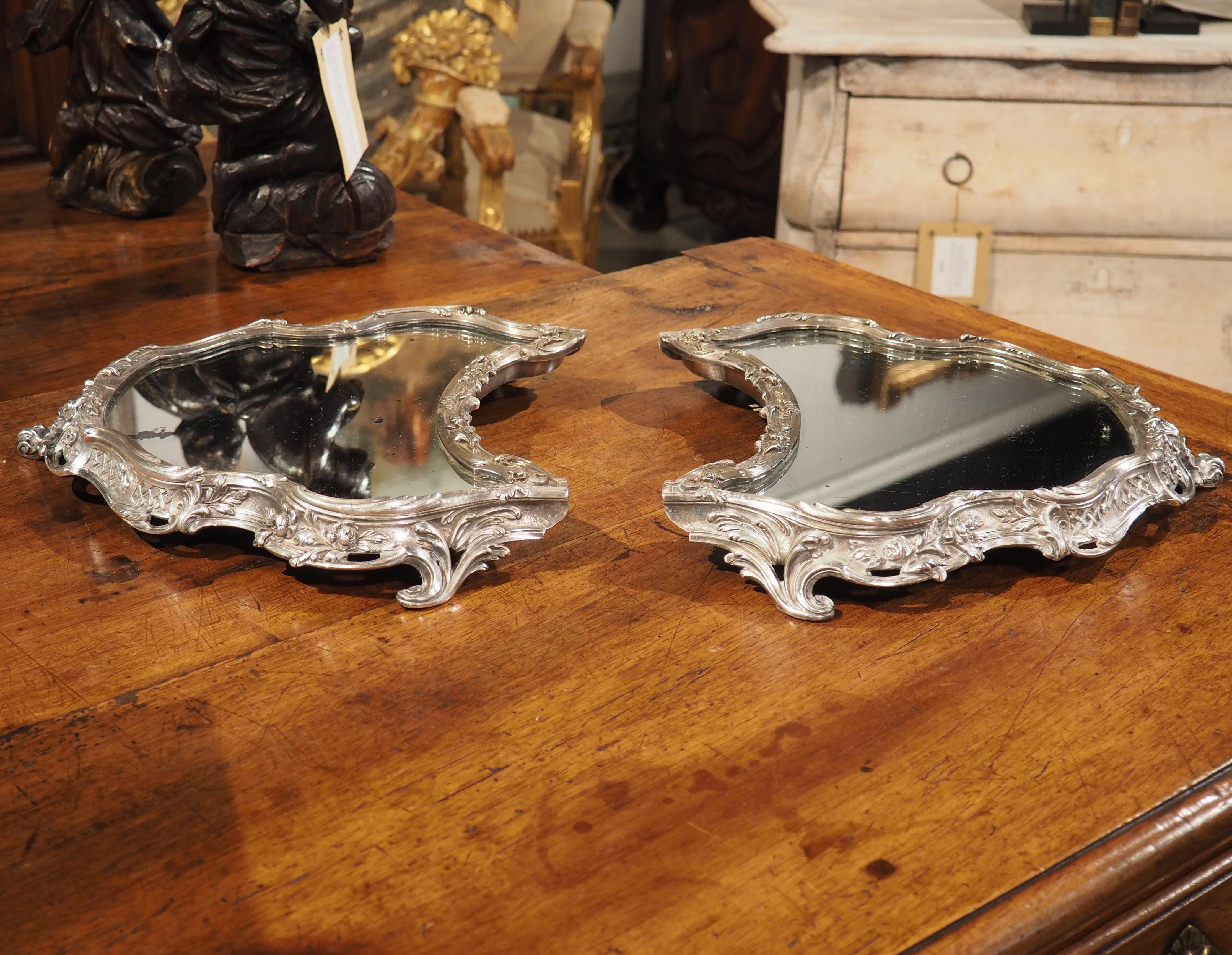Louis XV 19th Century French Silvered Bronze 2-Piece Surtout de Table For Sale