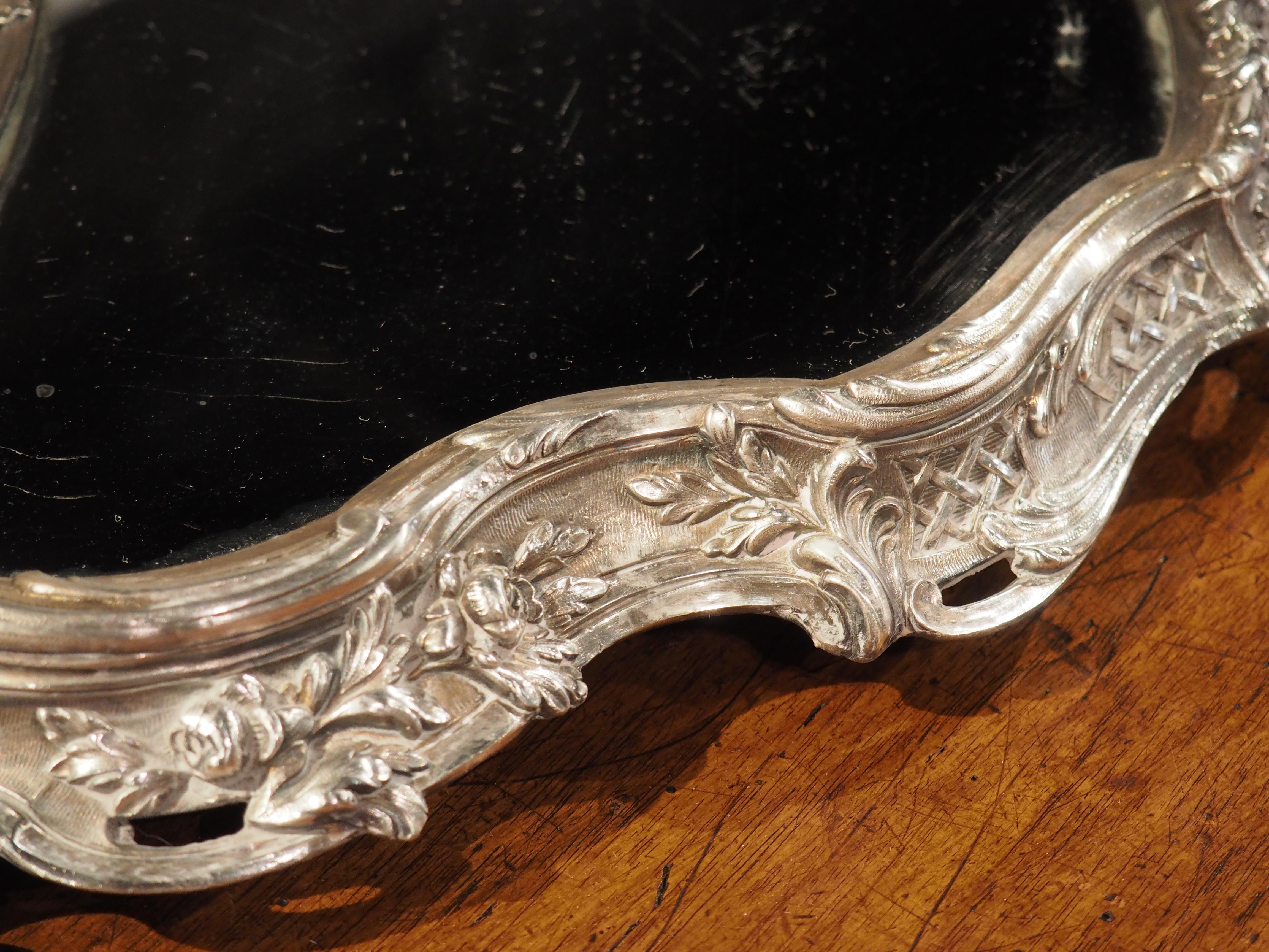 19. Jahrhundert Französisch versilbert Bronze 2-Piece Surtout de Table im Angebot 1