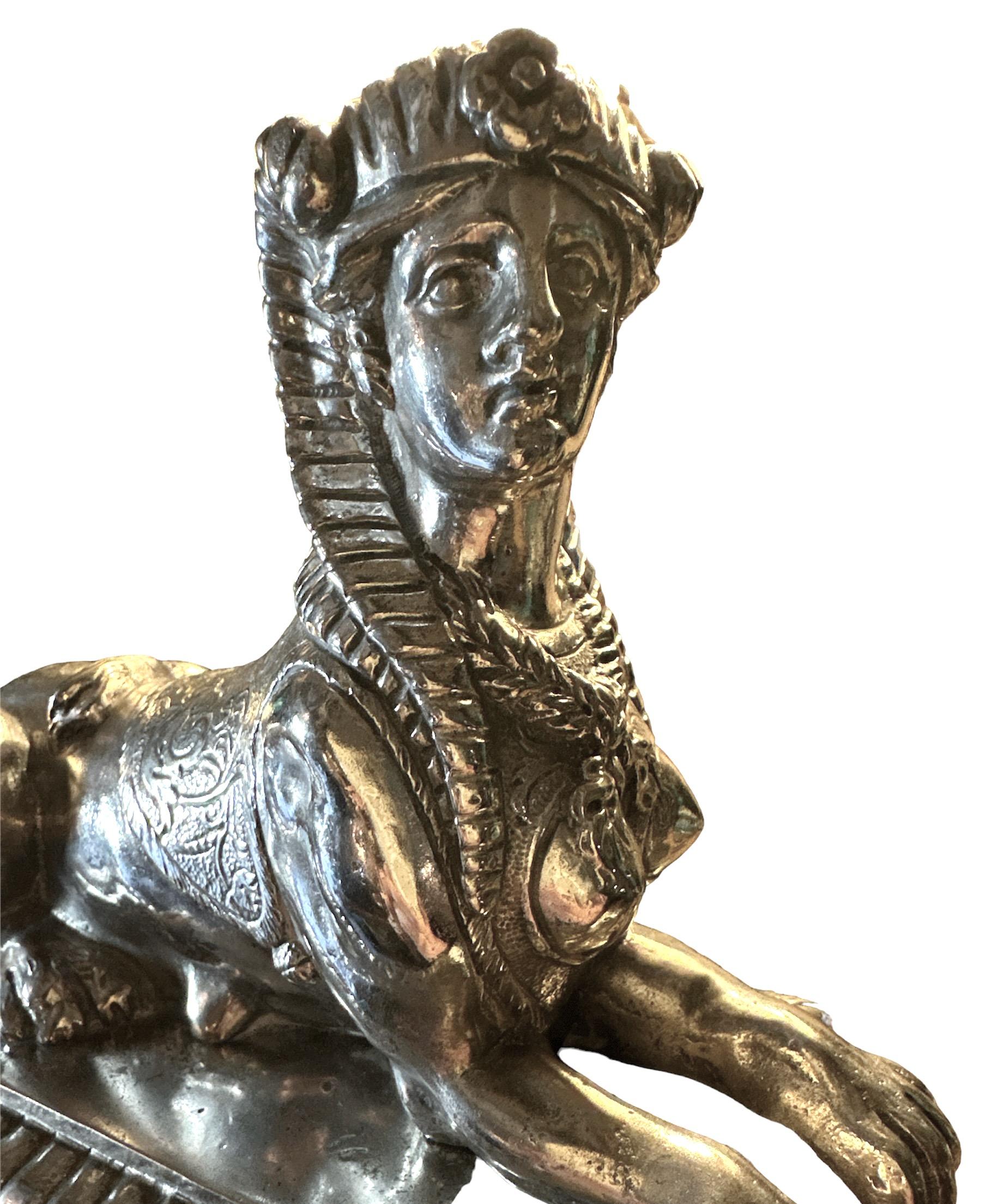19th Century French Silvered Bronze Channets For Sale 3