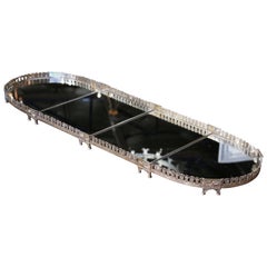 Französischer versilberter Bronze-Tisch „Surtout de Table“, vierteilig, verspiegelt, 19. Jahrhundert