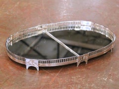 19th Century French Silvered Bronze & Mirrored Two-Piece "Surtout de Table"