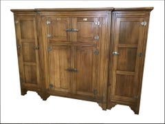 19th Century French Six Doors Oak Wood Ice Chest Freezer, 1890s