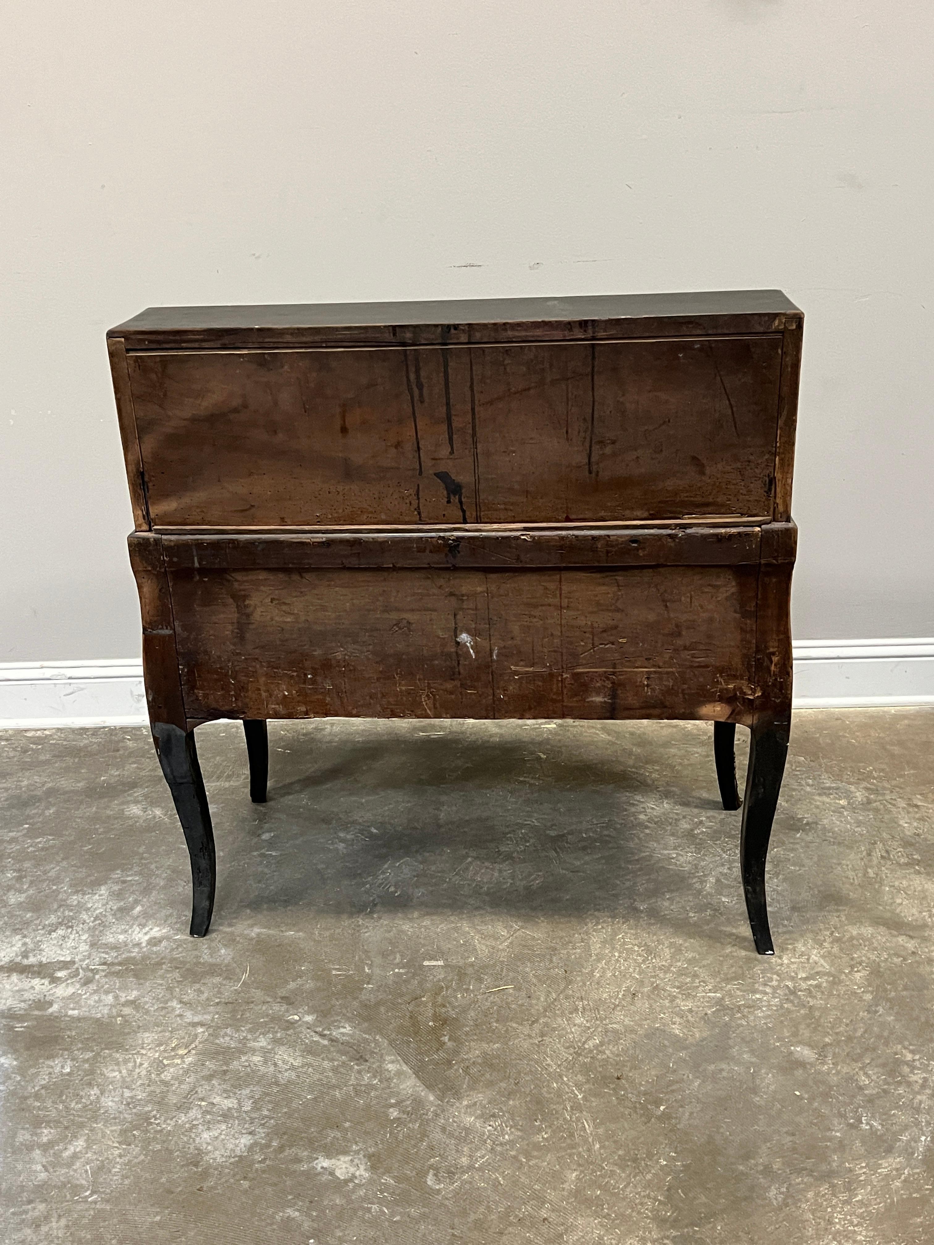 19th Century French Slant Front Painted Desk with Drop Front For Sale 2