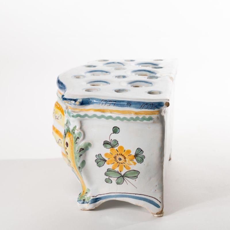 Ceramic 19th Century French Slip Glazed Faience Bough Pot For Sale