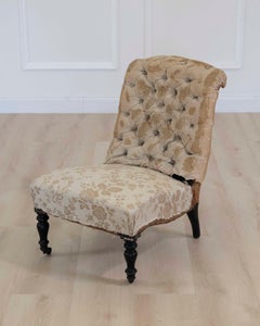 19th Century French Slipper Chair, Ready to Upholster