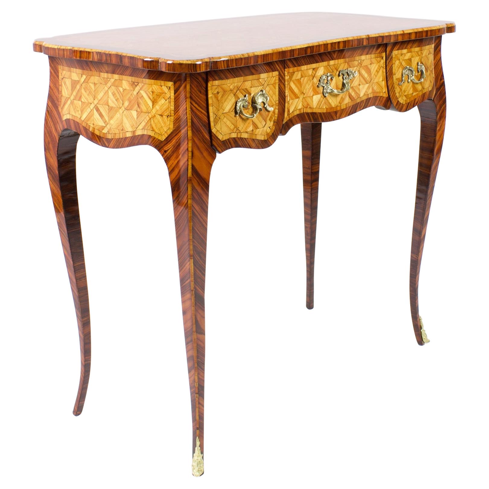 19th Century French Small Louis XV Trelliswork Ladies' Desk or Bureau Plat