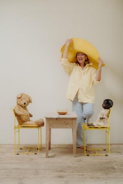 19th century French small pinewood table with one drawer ..