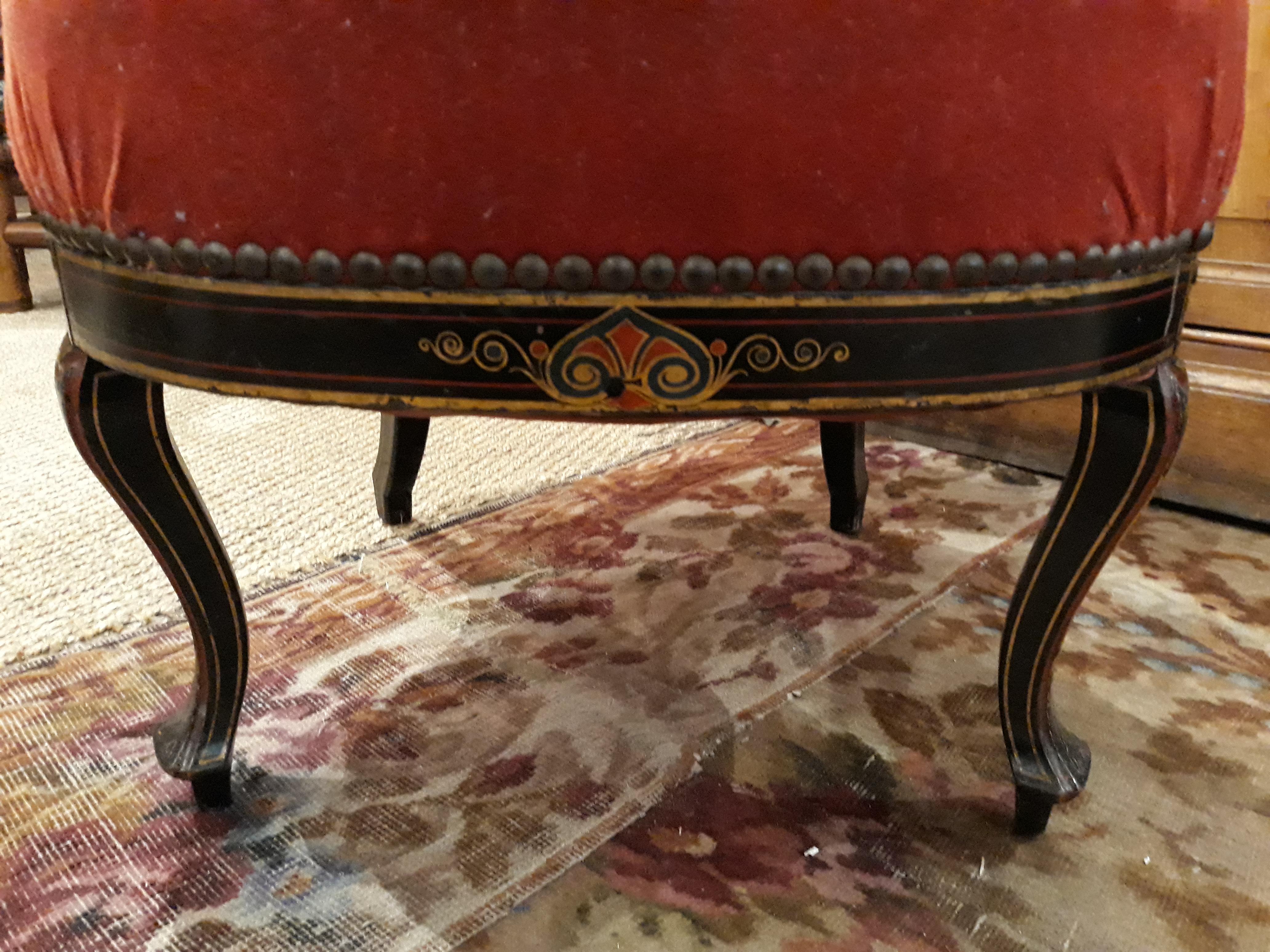 Napoleon III 19th Century French Smoking Chair For Sale