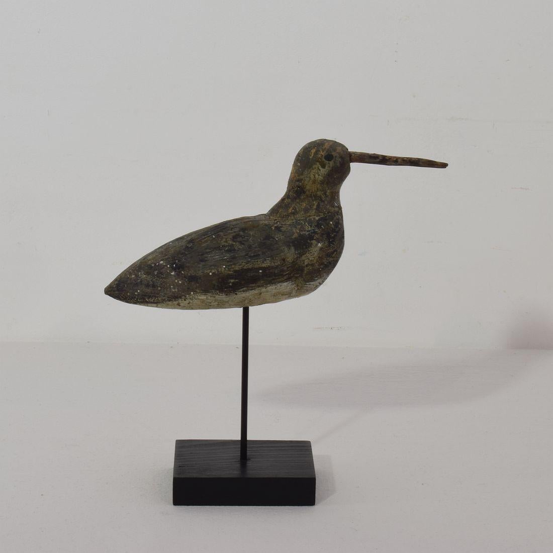 Wood 19th Century French Snipe Decoy