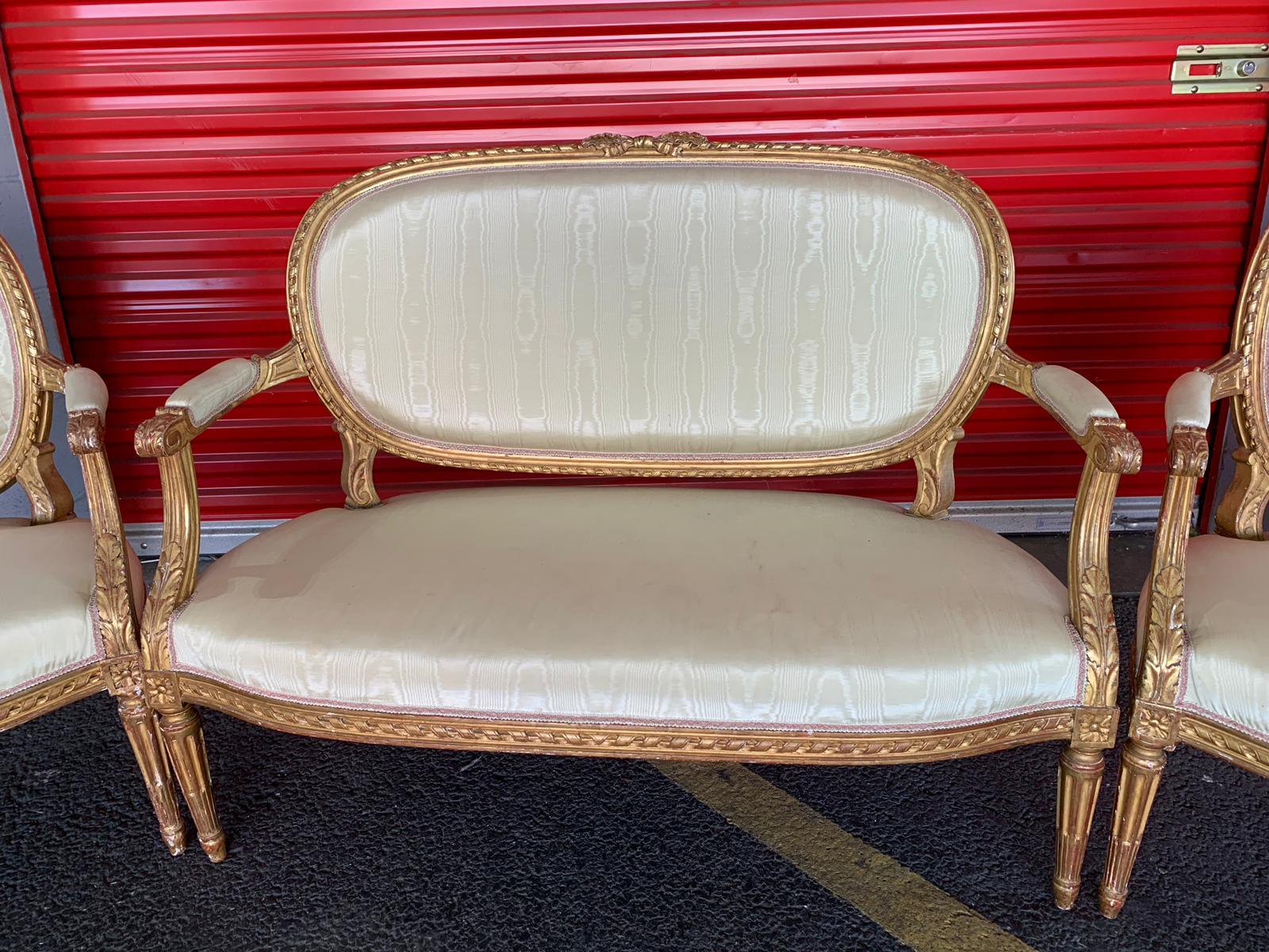 19th Century, French Sofa & Chairs - France In Good Condition For Sale In London, GB