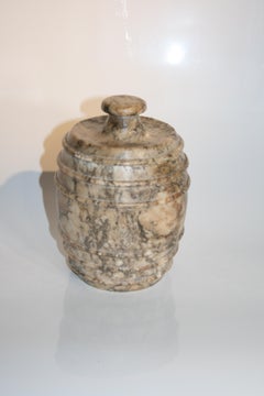 19th Century French Solid Marble Tobacco Jar