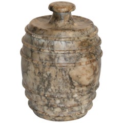 Antique 19th Century French Solid Marble Tobacco Jar