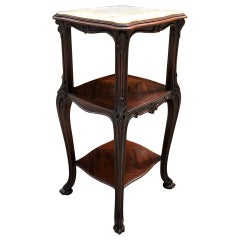 19th Century French Solid Rosewood End Table, Nightstand