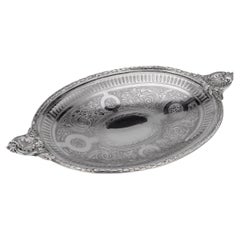 Antique 19th Century French Solid Silver Dish, Odiot, Paris, c.1880