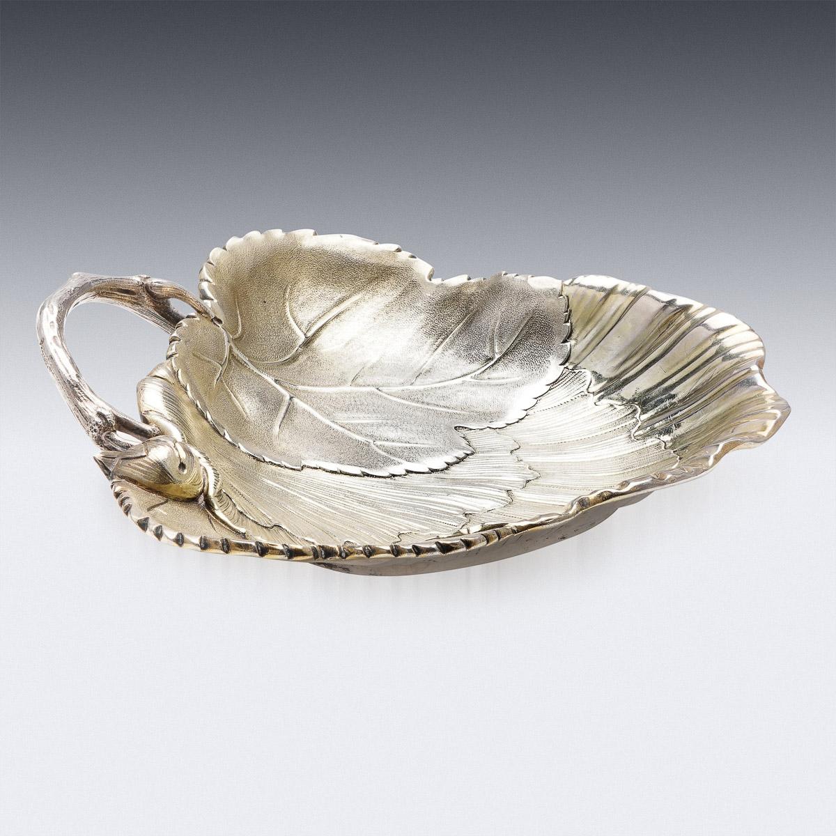 19th Century French Solid Silver Gilt Fruit Dish, Maison Odiot, c.1860 For Sale 1