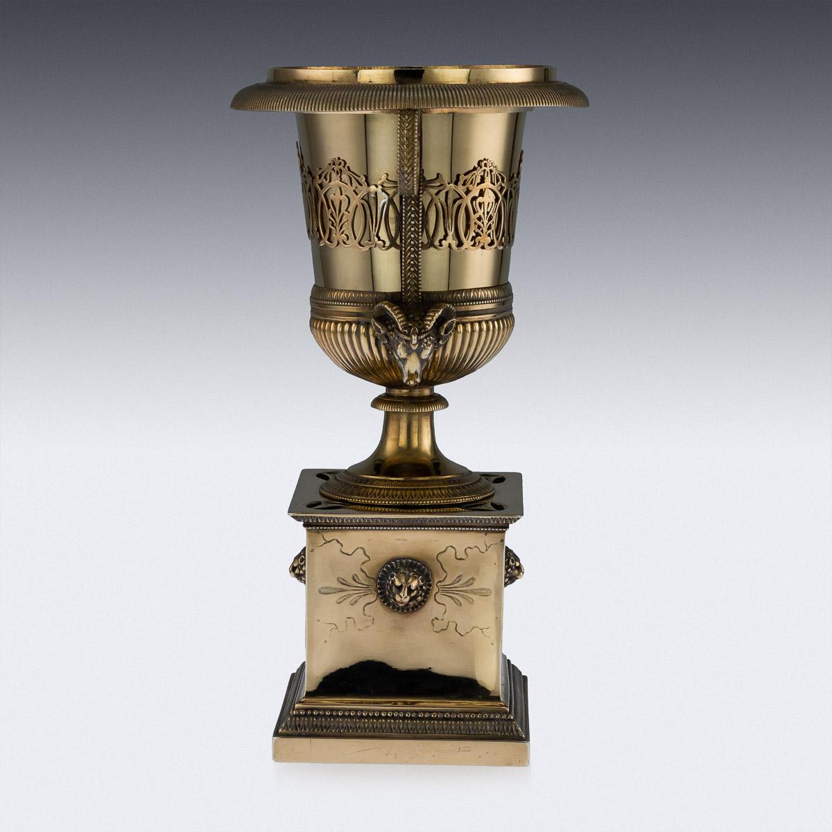 19th Century French Solid Silver-Gilt Sugar Urn, Marc Jacquart, Paris circa 1800 1