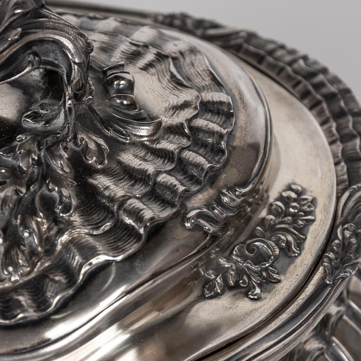 Soupière française du 19ème siècle en argent massif, Alphonse Debain, Paris, vers 1890 en vente 6