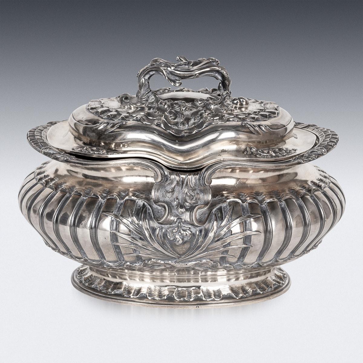 Other 19th Century French Solid Silver Soup Tureen, Alphonse Debain, Paris c.1890 For Sale