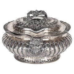 Used 19th Century French Solid Silver Soup Tureen, Alphonse Debain, Paris c.1890